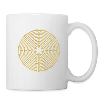 Chartres Labyrinth Long Way 3 - Mug - white - Right
