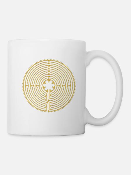 Chartres Labyrinthe Long Way 3 - Mug blanc - blanc