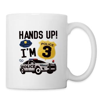 Police cadeau 3e anniversaire 3 ans policier - Mug blanc - blanc - Droite