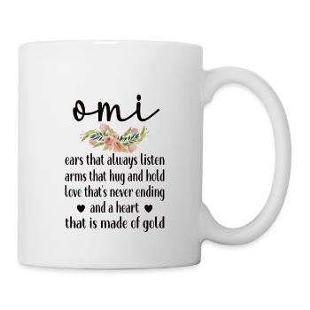 Beste Omi Oma Muttertag Geschenk Omi Großmutter - Tasse - Weiß - Rechts