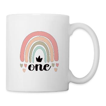Boho Rainbow 1st Birthday Party Gift - Mug - white - Right