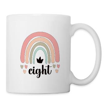 Boho Rainbow 8th Birthday Party Gift - Mug - white - Right