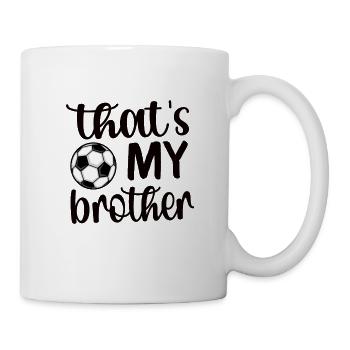 Proud Football Sister Football Player Brother - Mug - white - Right