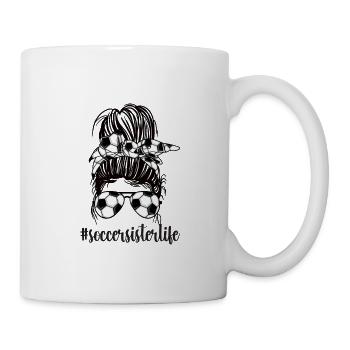 Proud Football Sister Of Football Player Brother - Mug - white - Right