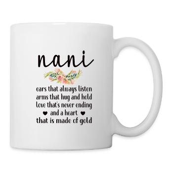 Beste Nani Oma Muttertag Geschenk Nani Großmutter - Tasse - Weiß - Rechts