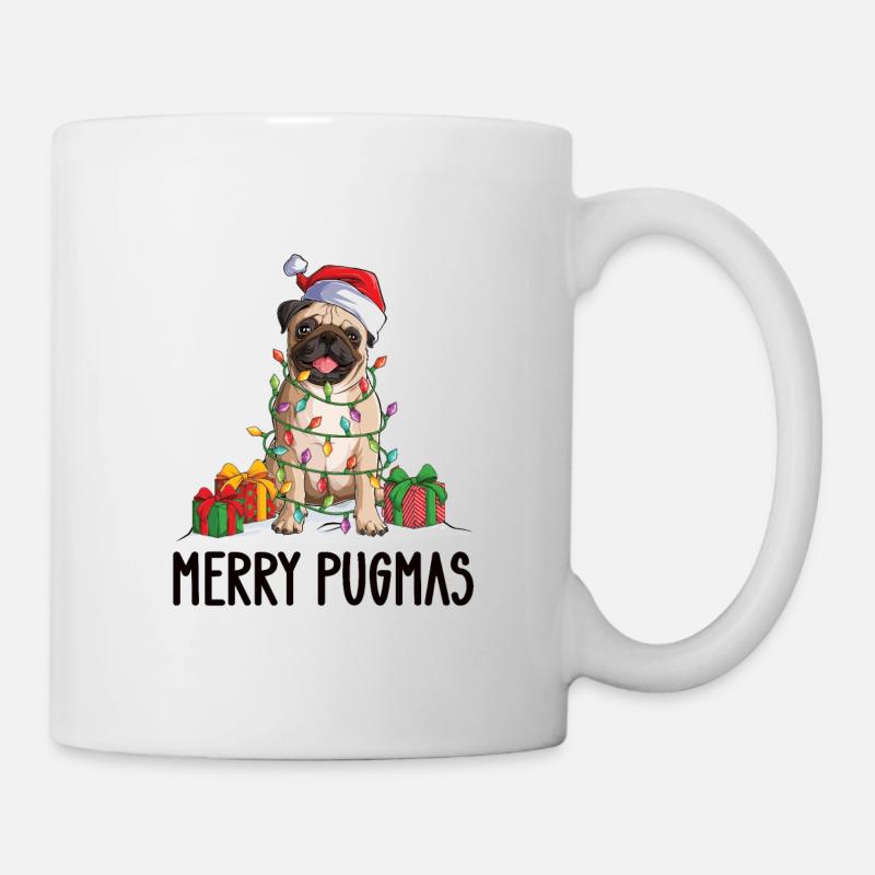 Mops Weihnachten 2022 Mops Hundebesitzer Geschenk - Tasse - Weiß