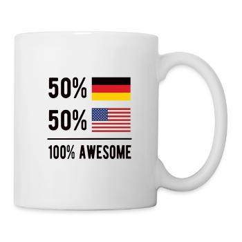 Half German Half American USA Germany - Mug - white - Right