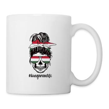 Proud Hungarian Hungary Flag Hungarian roots - Mug - white - Right