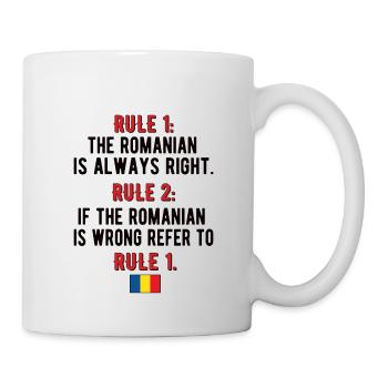 Proud Romanian Romania Flag Romanian Roots - Mug - white - Right