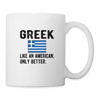 Greek Greece Flag Greek origin - Mug - white - Right