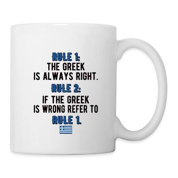 Greek Greece Flag Greek Roots - Mug - white - Right