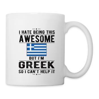 Greek Greece Flag Greek origin - Mug - white - Right
