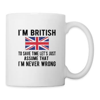 Brite Großbritannien Herkunft Britische Flagge - Tasse - Weiß - Rechts