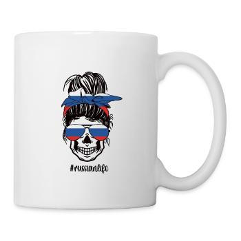 Proud Russian Russia Flag Russian Roots - Mug - white - Right