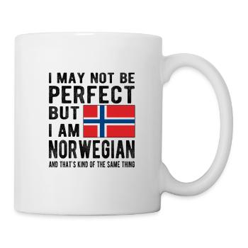 Norwegian Norway Flag Norwegian origin - Mug - white - Right