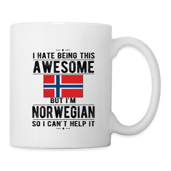 Norwegian Norway Flag Norwegian origin - Mug - white - Right