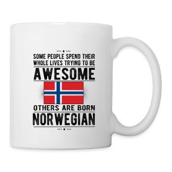 Norwegian Norway Flag Norwegian origin - Mug - white - Right