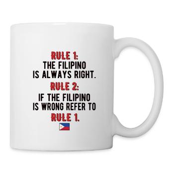 Fier drapeau philippin d’origine philippine - Mug blanc - blanc - Droite