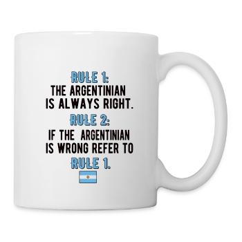 Fier drapeau argentin d’origine argentine - Mug blanc - blanc - Droite