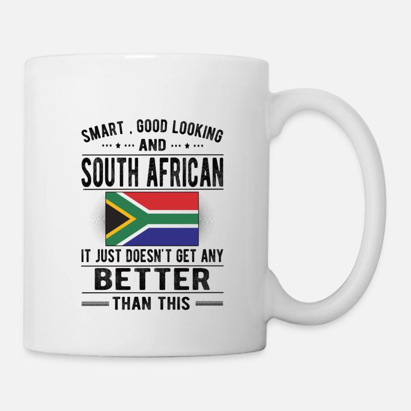 Afrique du Sud Origine Afrique du Sud Drapeau de l’Afrique du Sud - Mug blanc - blanc