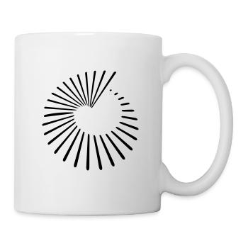 Heart Hole Spiral Lines Pattern - Mug - white - Right