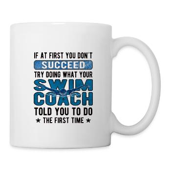 Schwimmtrainer Trainer Schwimmverein Schwimmcoach - Tasse - Weiß - Rechts