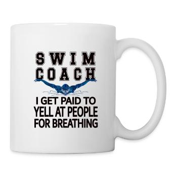 Schwimmtrainer Trainer Von Schwimmer Schwimmcoach - Tasse - Weiß - Rechts
