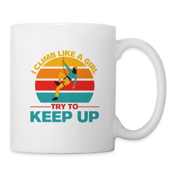 Mountain Climbing Climb Like A Girl Canyoning - Mug - white - Right