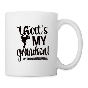 Meilleur cadeau de grand-mère de karaté Fière grand-mère de karaté - Mug blanc - blanc - Droite