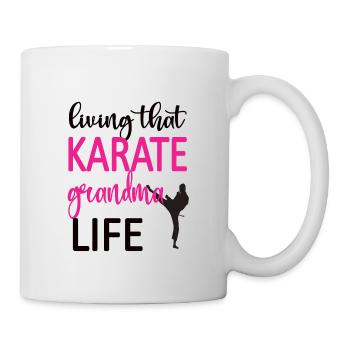 Meilleur cadeau de grand-mère de karaté Fière grand-mère de karaté - Mug blanc - blanc - Droite