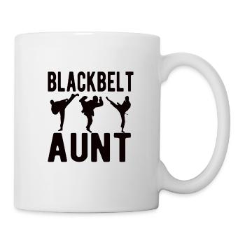 Ceinture noire tante de karaté fière tante de karaté - Mug blanc - blanc - Droite