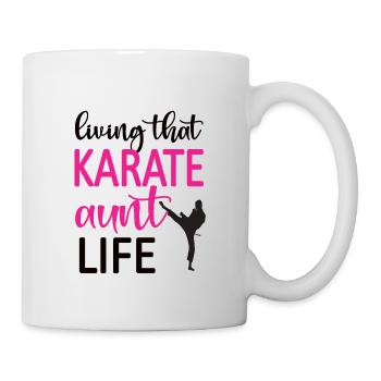 Meilleur cadeau de tante de karaté Tante fière de karaté - Mug blanc - blanc - Droite