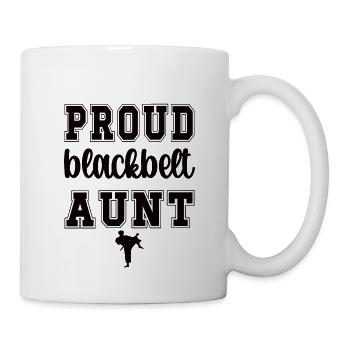 Ceinture noire tante de karaté fière tante de karaté - Mug blanc - blanc - Droite