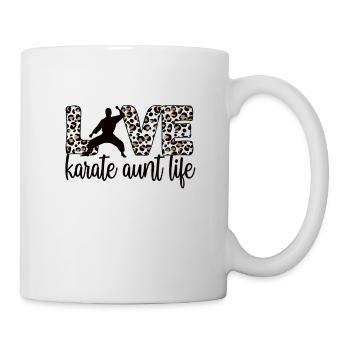 Meilleur cadeau de tante de karaté fière de tante de karaté - Mug blanc - blanc - Droite