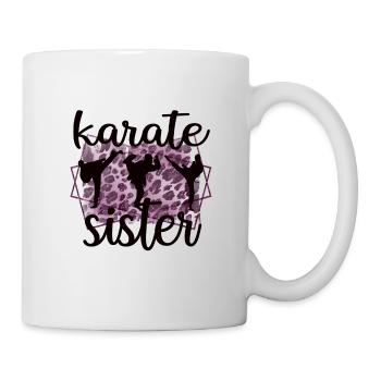 Cadeau de soeur de karaté fier de soeur de karaté - Mug blanc - blanc - Droite