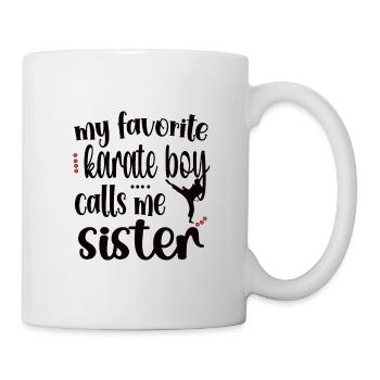 Cadeau de soeur de karaté fier de soeur de karaté - Mug blanc - blanc - Droite