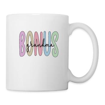 Stolze Bonus-Oma Geschenk Beste Stiefgroßmutter - Tasse - Weiß - Rechts