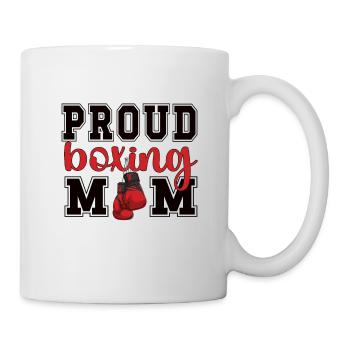 Cadeau de maman de boxe Maman de boxe fière de Boxer Mama - Mug blanc - blanc - Droite