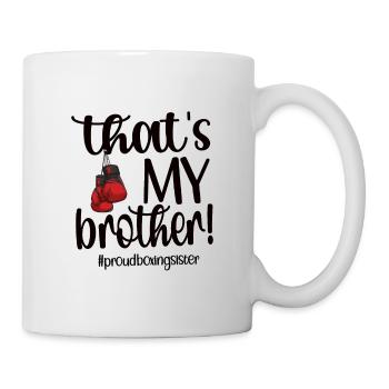 Boxe Sœur Fière Boxe Sœur Boxer Cadeau - Mug blanc - blanc - Droite