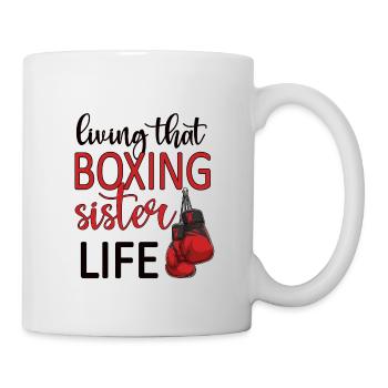 Boxe Sœur Fière Boxe Sœur Boxer Cadeau - Mug blanc - blanc - Droite