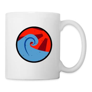 Vintage-Welle - Tasse - Weiß - Rechts
