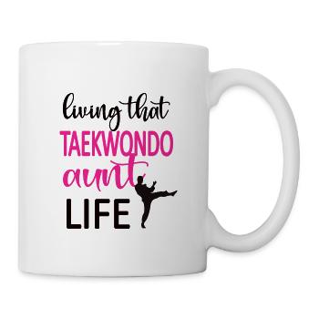 Taekwondo Aunt Proud Taekwondo Aunt Gift - Mug - white - Right