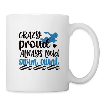 Proud Swimming Aunt Swimmer Swimming Aunt - Mug - white - Right