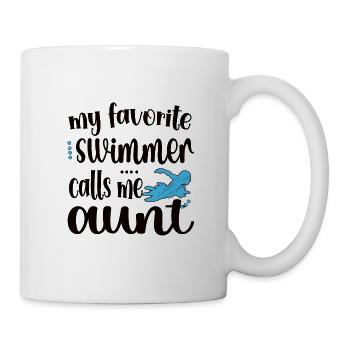 Proud Swimming Aunt Swimmer Swimming Aunt - Mug - white - Right
