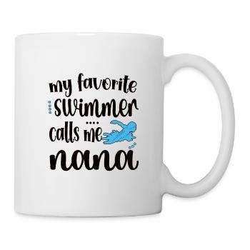 Fière natation Nana Nageuse Nana Grand-mère Cadeau - Mug blanc - blanc - Droite