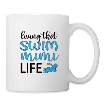 Proud Swimming Mimi Swimmer Mimi Grandma Gift - Mug - white - Right
