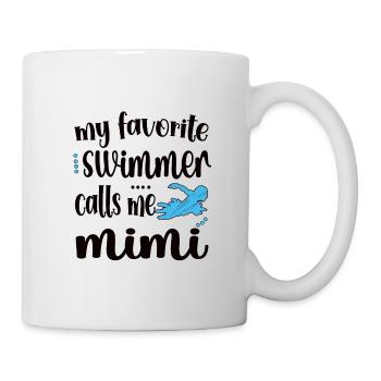 Proud Swimming Mimi Swimmer Mimi Grandma Gift - Mug - white - Right