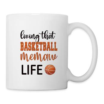 Memaw Grandma Of Basketball Player Basketball Memaw - Mug - white - Right