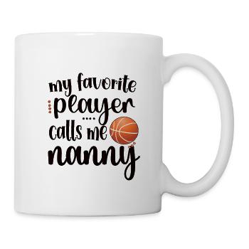 Nanny Grandma Of Basketball Player Basketball Nanny - Mug - white - Right