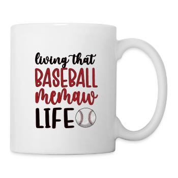 Memaw Grand-mère du joueur de baseball Baseball Memaw - Mug blanc - blanc - Droite